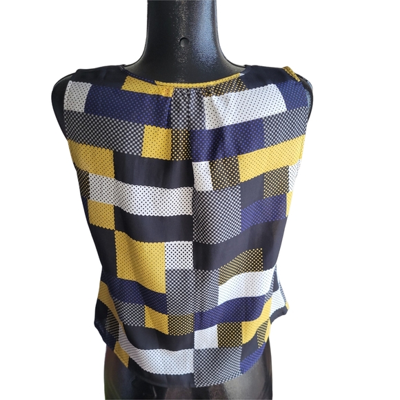9 & Co Colorful Geometric Sleeveless Top M - Picture 5 of 6